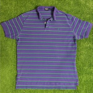 Vintage Polo Ralph Lauren Purple & Green Striped Polo